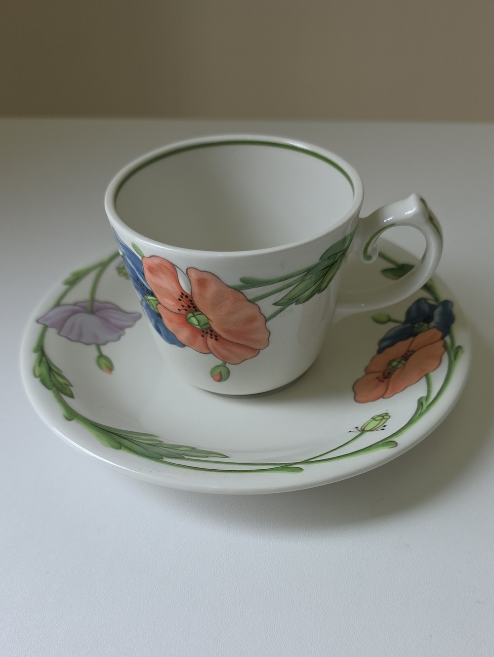 Villeroy & Boch Amapola Flat Cup and Saucer Set